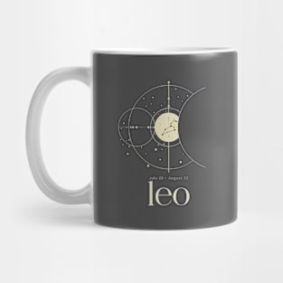 Leo zodiac art minimalist Mug